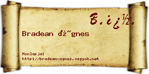 Bradean Ágnes névjegykártya